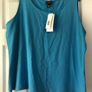 EILEEN FISHER Women Size 1X Blue Tank Top